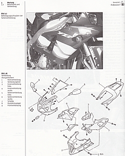 YAMAHA YZF R1 ab 1998, Reparaturanleitung, Reparatur Buch, Wartung